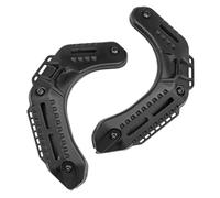 Rails Latéraux de Casque Tactique MK Kit de Rails de Guidage en Nylon Léger Compatible avec Les Casques MK for Fixer des Caméras Lumineuses et des Équipements de Communication(Black)