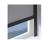 Rails latéraux for obturateurs de lumière, 2 bandes de blocage de lumière for fenêtre de 101 à 223 cm, panneau de blocage de fenêtre avec bande insonorisante(Black,48in/121.9cm)