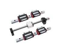 Rails linéaires de 15mm, guides linéaires HGR15-L + chariots à blocs HGH15CA HGW15CC + kit de vis à billes sfu1605 SFU1610 avec coupleur pour(SFU1605 HGW15CC,1300mm)