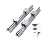 Rails linéaires SBR20 800 mm, 2 pièces et 4 SBR20UU, blocs de chariot, roulements, routeurs CNC, tours, système mouvement DIY