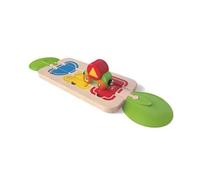 rails puzzle en bois avec train en 7 parties