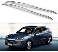 Rails Toit Longitudinaux pour Porsche Cayenne 2018 2019 2020, Aluminium Toit Porte-Bagages Rails Barres Latérales Railing Décoration
