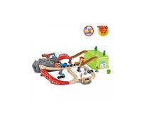 Hape Railway Building Block Set 80x50x14 Cm Multicolore