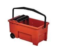 Raimondi - Seau en Plastique Rectangulaire de 25 L - Bac de Lavage Professionnel avec Roues et Pieds - DP.101590