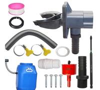 Rain Barrel Diverter Kit - PVC Rubber 11.5cm, Downspout Hose Connector, Rainwater Collection System | Garden Patio Water Saver For Home, Lawn, Outdoor, Gutter, Eco-friendly Irrigation