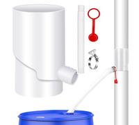 Rain Barrel Kit - Rainwater Collection, Water Diverter | Configuration Complète Résistante Aux Intempé, Système De Baril Portable Résistant Aux UV pour Drainage De Gouttières, Nettoyage De