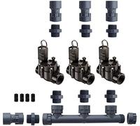 Rain Bird 100-DV Dura Kit de valve collecteur sans contrôle de débit Slip 100DV (3 zones)