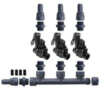 Rain Bird 100-DVF Kit de soupape de collecteur Dura 3 zones avec contrôle du débit Barb 100DVF (3 zones)