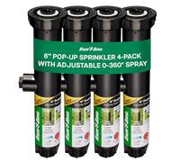 Rain Bird 1806APPRS 1800 Series Lot de 4 têtes d'arrosage escamotables à double pulvérisation de 15,2 cm - Arroseur de pelouse économe en eau avec motif à 360 degrés, NPT de 1,27 cm, distance de