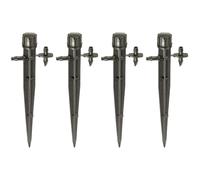 Rain Bird MBF4PKS Lot de 4 Micro-barboteurs d'irrigation Goutte à Goutte sur pieu, Cercle Complet à 360°, Distance de pulvérisation de 0 à 3 pi, Lot de 4
