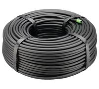 Rain Bird T22-250S Tube de distribution vierge d'irrigation goutte à goutte de 6,35 mm, rouleau de 75 m, noir