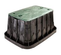 Rain Bird VB Modèle SPR-H Super Jumbo Archet rectangulaire avec corps noir et couvercle de fermeture par deux vis [84 cm x 60 cm x 46 cm] Dispose de 14 fentes pour accueillir le tuyau