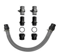 RAIN BUNN CONNECTEUR pour BOUTON DE PLUIE et BARIL DE PLUIE, SET DE CONNEXION RAIN BUNN avec TUYAU DE RACCORDEMENT en gris/marron et PASSAGE MURAL (env. 32 mm = 5/4 pouce) (Gris)
