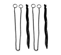 Rain Chain, Anchors Stake, Spirals Pointed Ground Spike for Firm Stability, Rust-Resistant Zinc Coating Quick-Fit Sleeve, Gutter Drainage for Home Workplace, 19.69 inches