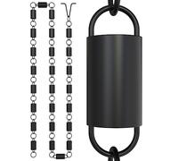Rain Chains Direct Lien de Canal de 2,6 m de Long en Aluminium, revêtement en Poudre Noire, Remplacement Fonctionnel et décoratif pour gouttières