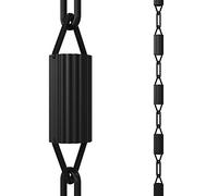 Rain Chains Direct Manicotti - Pièce de Rechange Fonctionnelle et décorative en Aluminium avec revêtement en Poudre Noire - Longueur 2,6 m