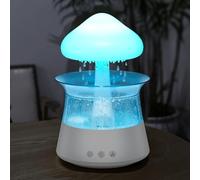 Rain Cloud Humidificateur, humidificateur sonore en Forme de Goutte de Pluie et diffuseur d'huiles essentielles d'aromathérapie avec 7 lumières colorées Nano Brume, Aide à Dormir et à se détendre (B)