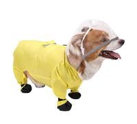 Rain Coat for Dogs, Waterproof Dog Raincoat, Dog Rain Poncho, Reflective Dog Raincoats, Windproof Dog Coat, Clear Hood Dog Raincoats, Waterproof Rain Coat for Dogs with Reflective Poncho and Clear Hoo