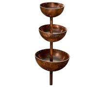 Rain Collector - 3-Tier Decorative Weather-Resistant Bird Feeder, Outdoor Rain Collector Stake for Yard, Patio, Porch, Walkway, Backyard, Poolside, Flower Bed, Landscape Decoration