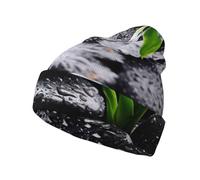 Rain Drops Over Rock Bonnet Homme Femme Running Léger Skull Caps Thermique Bonnet Hiver Travail Chapeau Unisexe Noir