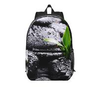 Rain Drops Over Rock Sac à dos pour ordinateur portable 17 pouces pour l'école, les affaires, les vols, sac de week-end pour homme et femme