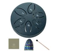 Rain Drum - 3 Inch | 6 Notes Steel Tongue Instrument | Meditation Music Percussion For Stress Relief, Yoga, Mindfulness Practice, Educational Tool For Adults Kids Beginners Relaxation