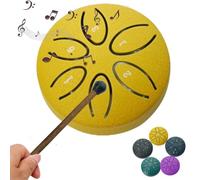 Rain Drum Extérieur, Steel Tongue Drum Rain, Carillon De Pluie À Tambour À Langue en Acier, Tambour De Pluie À Langue en Acier 8 Cm 6 Notes, Mind Body Relaxant Rain Drum Instrument De Percussion