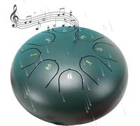 Rain Drum for Outside Garden | Cha-kra Drum for Rain Outdoor | Steel Tongue Drum,Drum Rain Chime Waterproof,Rain Drum for Garden Instrument, Sound Healing Instruments for Meditation or Yoga (Green)