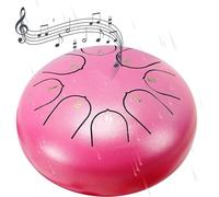 Rain Drum for Outside Garden,Chakra Drum for Rain Outdoor,Drums Rains Chime Waterproof,Chakra D-rum 6 Inches 8 Notes,C-hakra Rains DrUM Outdoor (Pink)