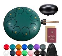 Rain Drum for Outside Garden, Steel Tongue Drum Rain Chime, 8 Note 6 Inch Chakra Drum for Rain, Metal Tongue Drum Rain Chimes Outside, For Musical Education Entertainment Meditation Yoga Zen Gifts (C)