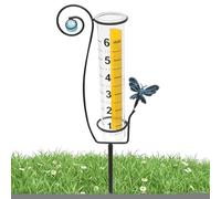 Rain Gauge Outdoor, Accurate Freeze-Proof Decorative Rain Gauges, Adorable Weather Measuring Instrument for Garden Yard Fence Deck Driveway Lawn Pathway Farm, 1.5x7.24 inches