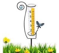 Rain Gauge Outdoor, Weather Instrument, 1.5x7.24 inches, Freeze Proof Decorative, Accurate Rainfall Measure Tool for Garden Pathway Deck Driveway Fence Flower Yard Farm Landscape Weather Tracking