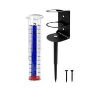 Rain Gauge With Metal Stand, Accurate Meter Device With Metal Stand, Rain Gauges Meters Devices Systems, Rains Meter Gauge Outdoor, For Weather Home Garden Monitoring Backyard