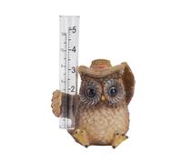 Rain Gauges for Yard with Tube - Cute Owl Portable Weatherproof Meter Yard