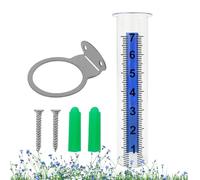 Rain Gauges, Rain Measuring Tool, 8.35x2.24x2.24 Inches Clear Weatherproof Display, Sturdy Easy-Mount Design for Fence, Yard, Patio, Lawn, Farm, Deck, Garden, Monitoring