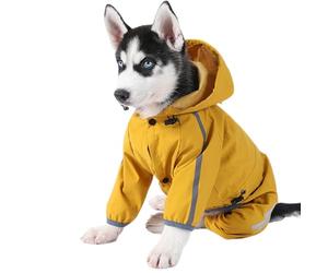 Rain Jacket - Polyester, réglable Rain Poncho Waterproof Design | Lightweight And Reflective Dog Raincoat, Pet Rainwear For Walking, Outdoor Activities, Rainy Days, Small And Large Dogs