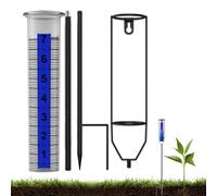 Rain Measure Gauge, Accurate Water Gauge with Stake, 10.63 inches Outdoor Rainwater Measuring Meter for Lawn, Garden, Yard, Farm, Terrace, Deck, Fence Weather Monitoring Tool