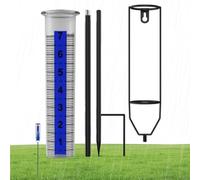 Rain Measure Gauge Stake, Adjustable Rainwater Measuring Tool, Outdoor Yard Garden Deck, 220g, Fence Terrace Farm Weather Monitoring Measures with Precision Practical Meter