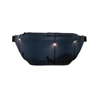 Rain Night Wolf Sac banane pour la course à pied sans rebond pour la salle de sport, sac banane étanche avec sangle réglable