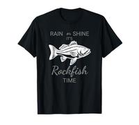 Rain Or Shine It's Rockfish Time Cadeau pour pêcheurs de Bar T-Shirt