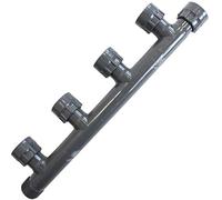 Rain Répartiteur de valve en PVC 1" pour électrovanne électrovanne PE tuyau pivotant multi-T 2 voies 3 voies 4 voies (répartiteur 4 voies)