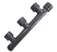Rain Répartiteur de valve en PVC 1" pour électrovanne électrovanne PE tuyau pivotant multi-T 2 voies 3 voies 4 voies (répartiteur 3 fois)