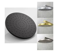 rain shower head, Pommeau de douche de plafond 8/10 pouces, jet pluie, plastique ABS, rond, baignoire, hydromassage, accessoires de salle de bain, toilettes, noir, chrome,for Rain & Handheld(8 inch c