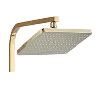 rain shower head, Pommeau de douche noir doré, pommeau de douche à effet pluie à grand débit, pommeau de douche à effet pluie en ABS, accessoire de robinet de douche à main,for Rain & Handheld(Golden