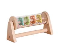Rain Stick Baby Toy, Musical Instrument, Soothing Sound Sensory Tube, Clear Visual Beads, Plaything for Kids Early Learning Nursery Play, 7.09x2.17x3.54 inches, Multicolor