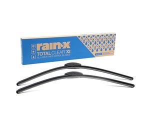 Rain-X 810337 Total Clear Beam Wiper Blades 20" & 20" Windshield Wipers for All-Weather Performance, Rubber Squeegee for Smooth Clean Wipe & Quiet Operation - 2 Pack Value