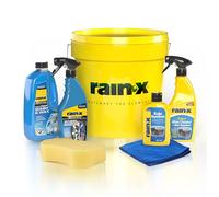 Rain-X Kit de Nettoyage Voiture -Shampoing, Anti-Pluie & Accessoires | Comprend un Shampoing, un Traitement Anti-Pluie, un Nettoyant Pneus et des Accessoires - Kit Complet d’Entretien Automobile