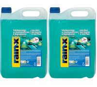 Rain-X Lave-Glace Anti-Insectes et Anti-Pluie - Nettoyage Efficace, Protection Durable et Visibilité Optimale pour Un Conduite en Toute Sécurité - 5L, Vert (Lot de 2)