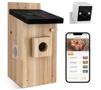 RAINBEAN Nichoir avec caméra NW-E1 - 4 MP, observation d’oiseaux en temps réel, détection IA, DIY
