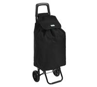 Rainberg Chariot de Courses léger à 2 Roues, 50 litres, résistant et Pliable, Tendance, Chariot Pliable pour Un Rangement Facile (Noir)